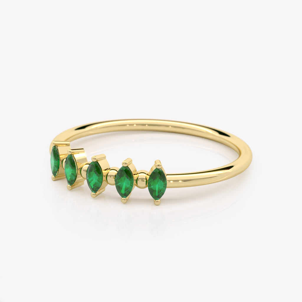 5 Marquise Emerald Ring