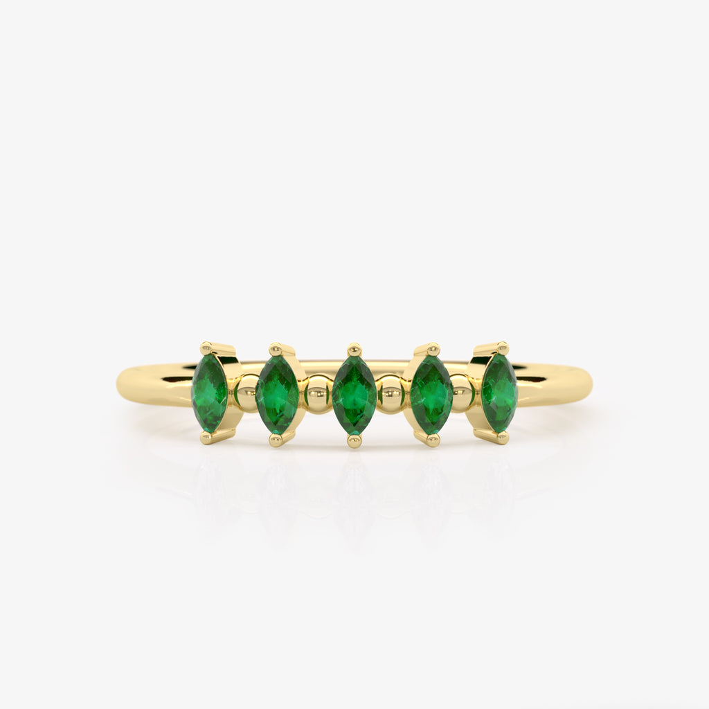 5 Marquise Emerald Ring