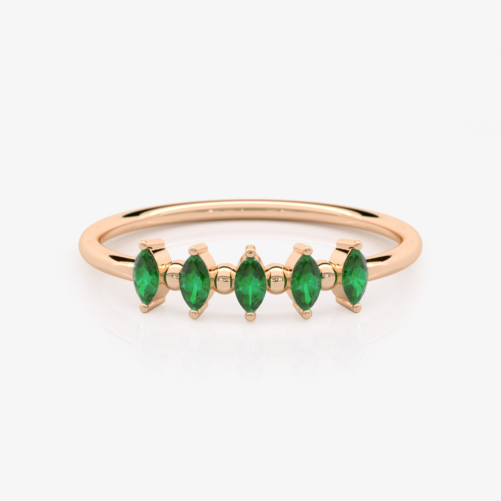 5 Marquise Emerald Ring