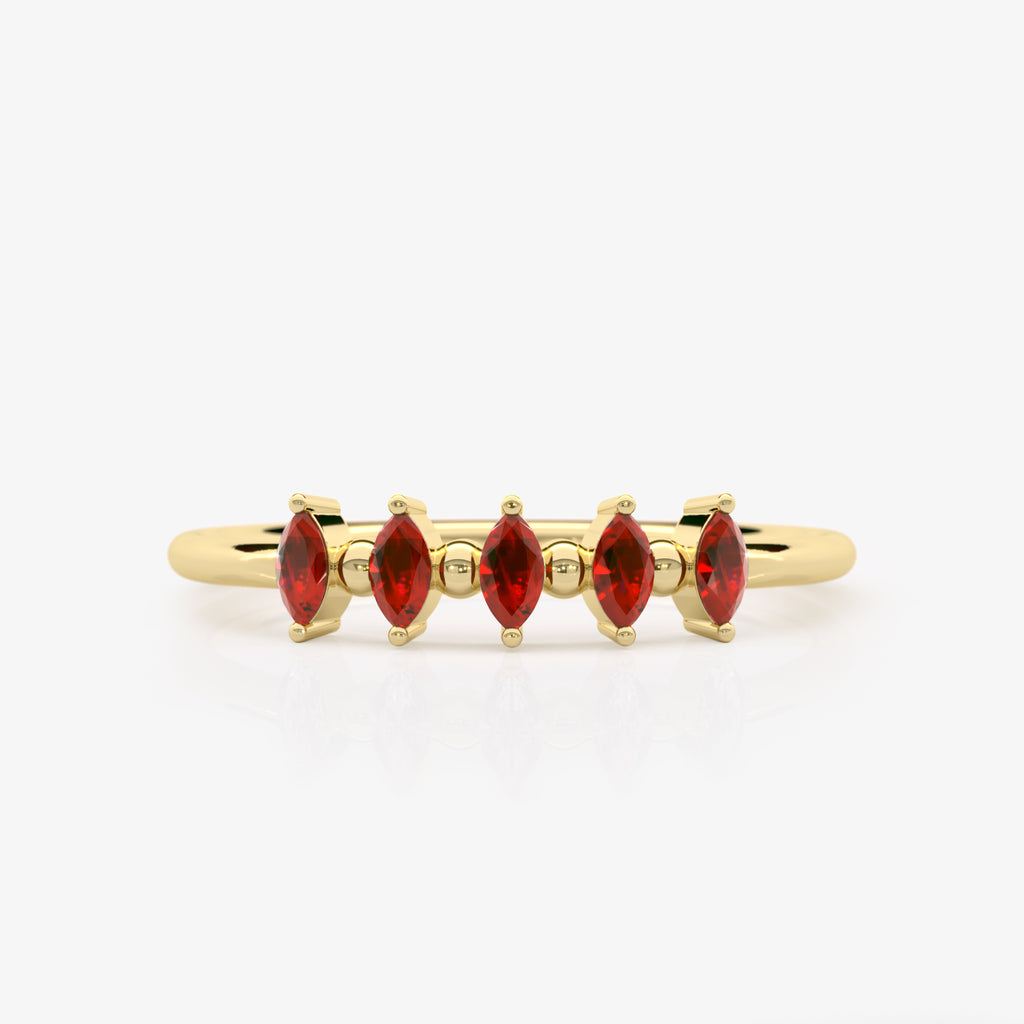 5 Marquise Ruby Ring