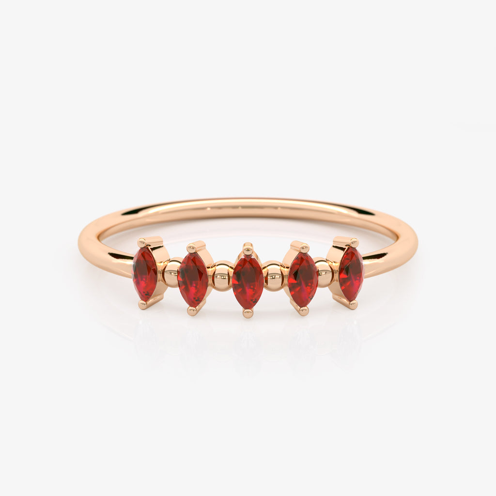 5 Marquise Ruby Ring