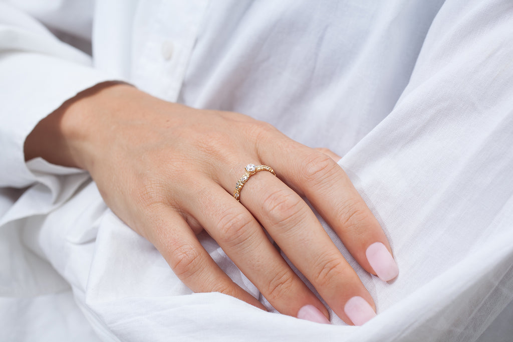 Unique Lab Grown Diamond Engagement Ring