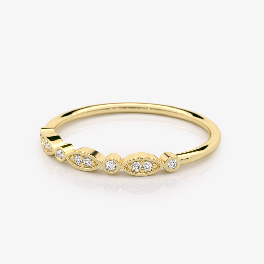 Dainty Diamond Eye Ring