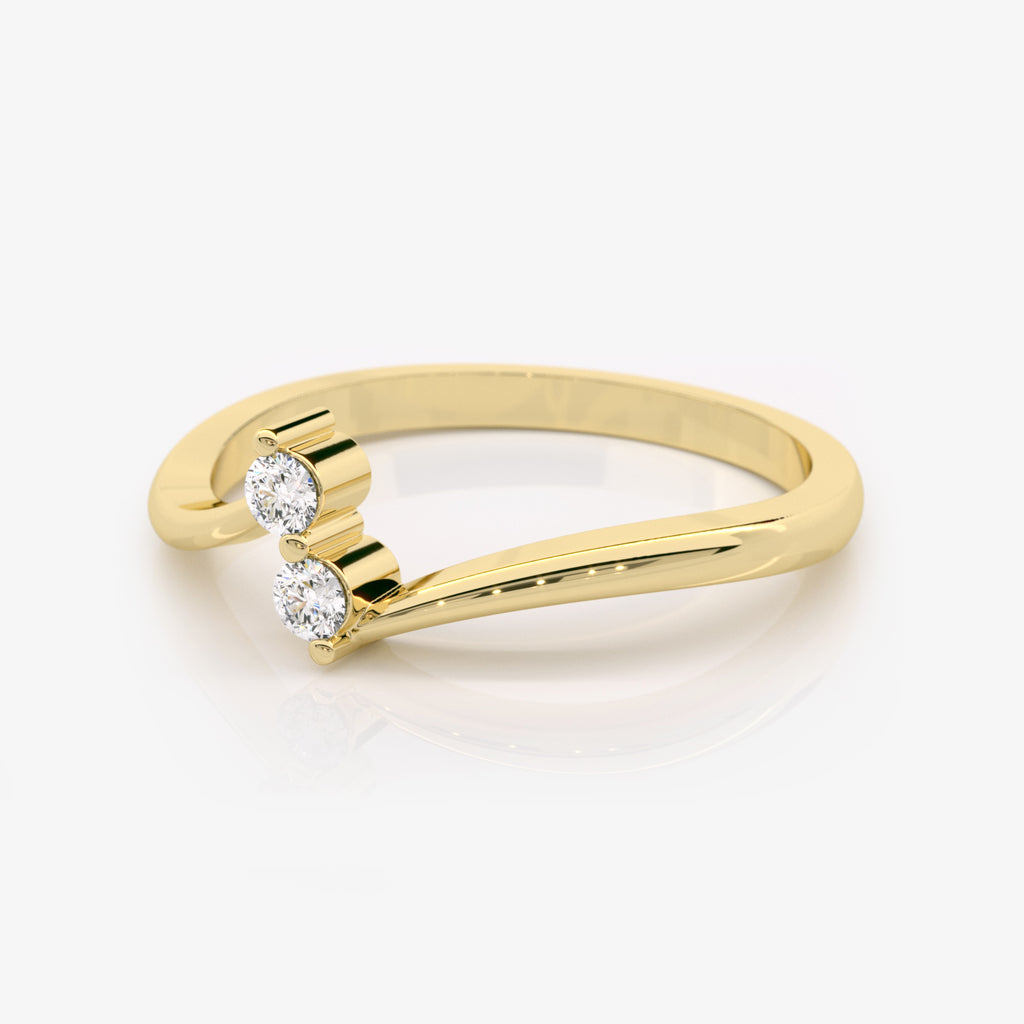 Curved Diamond Ring