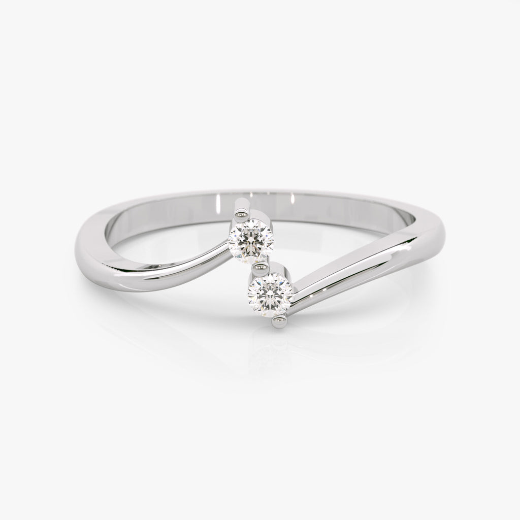 Curved Diamond Ring