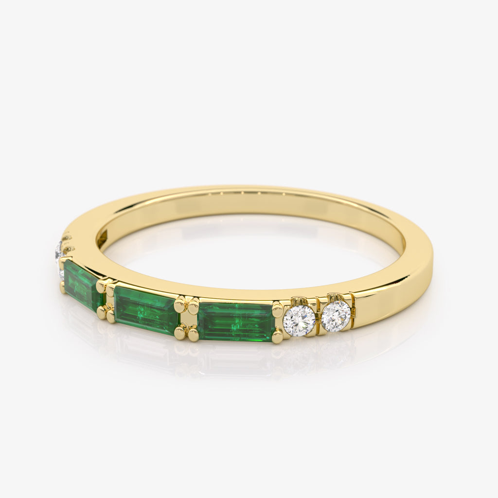 Baguette Emerald Diamond Ring