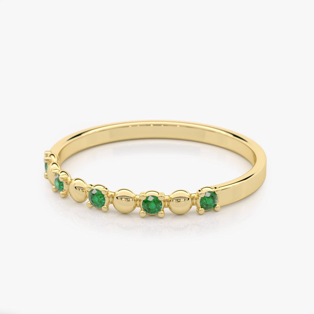 Minimalist Emerald Stacking Ring