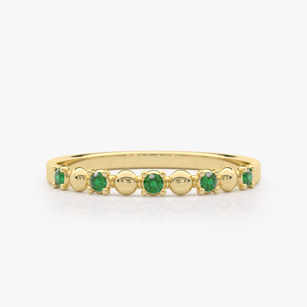 Minimalist Emerald Stacking Ring