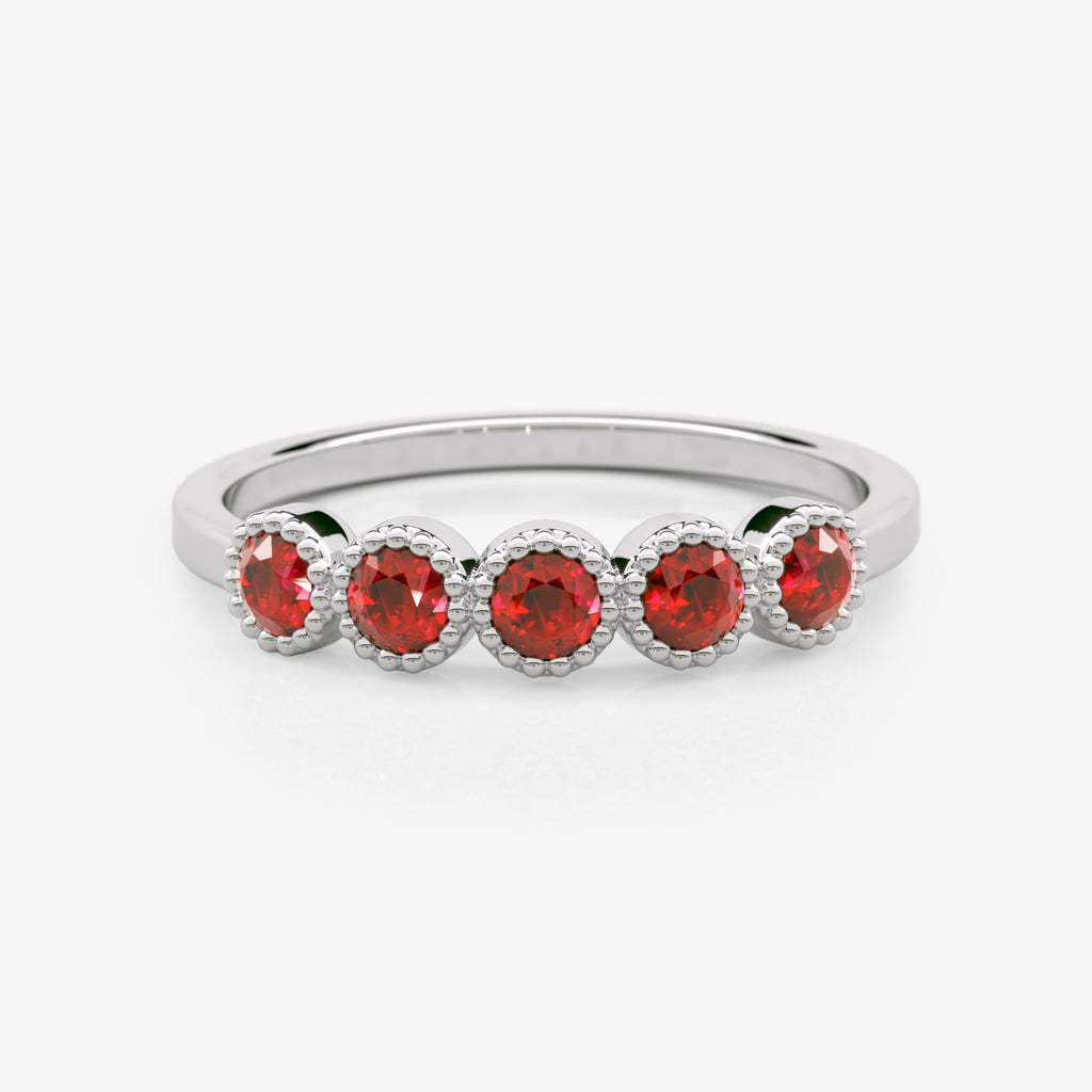 Bezel Set Ruby Wedding Ring