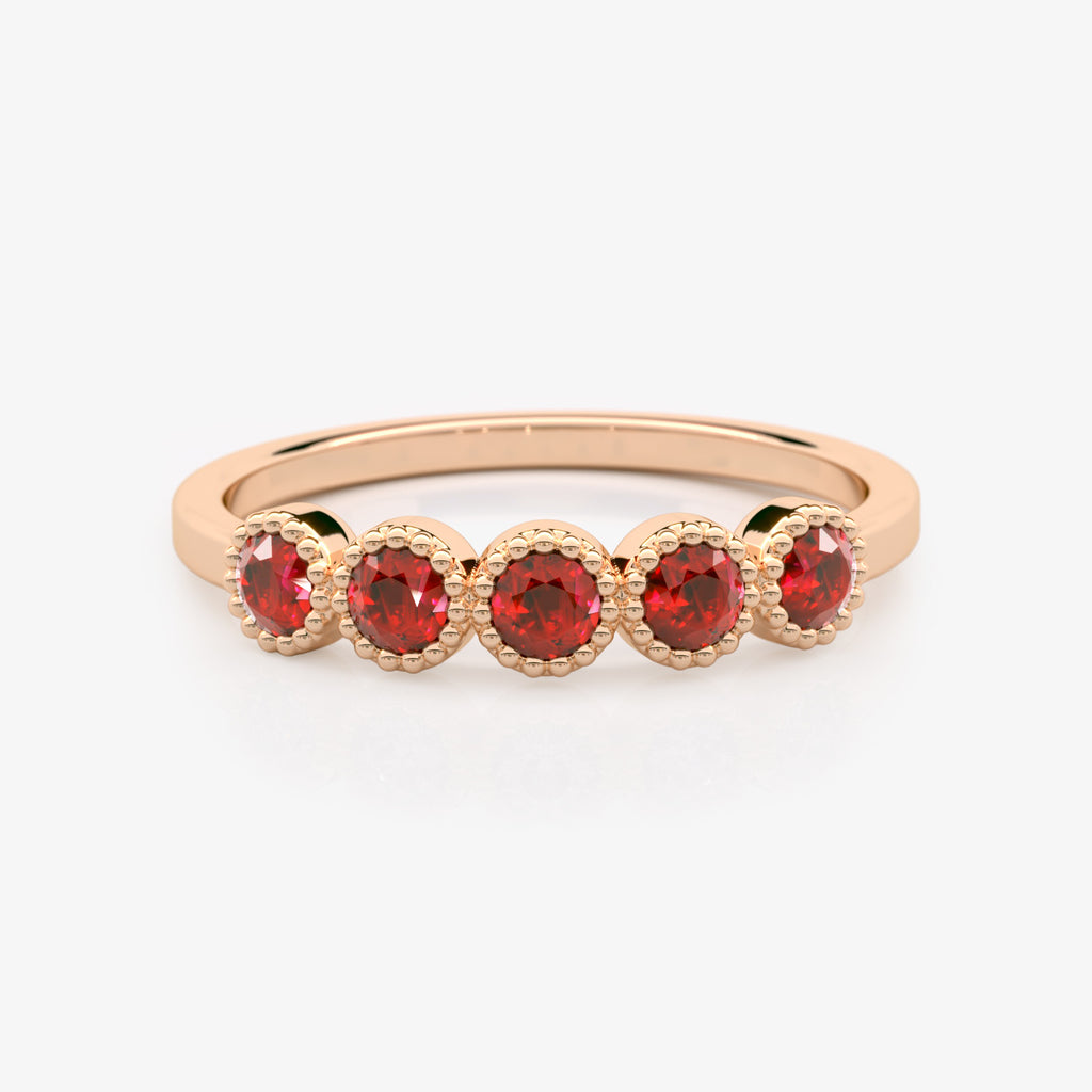 Bezel Set Ruby Wedding Ring