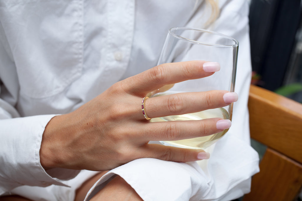 Baguette Ruby Diamond Ring