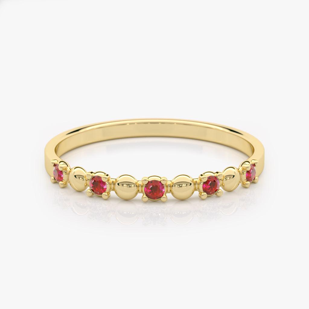 Minimalist Ruby Stacking Ring