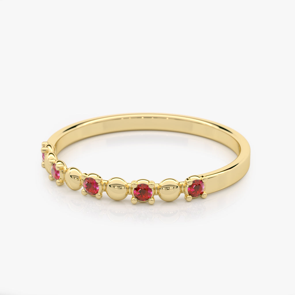 Minimalist Ruby Stacking Ring