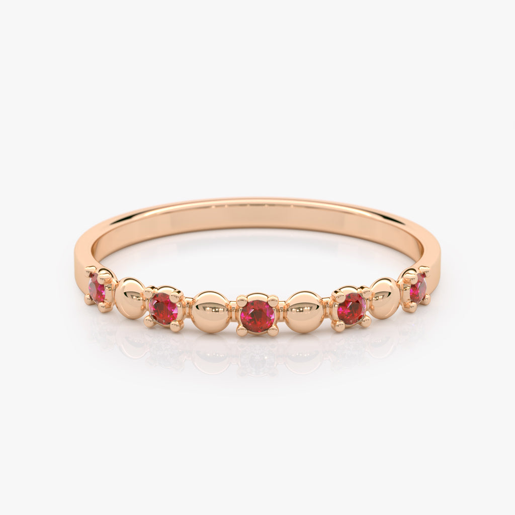 Minimalist Ruby Stacking Ring