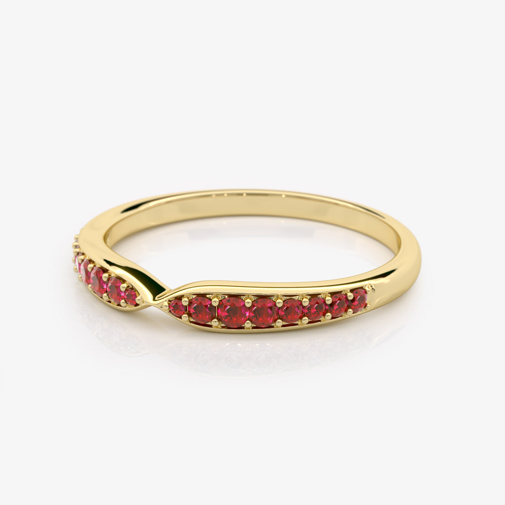 Ruby Infinity Wedding Band