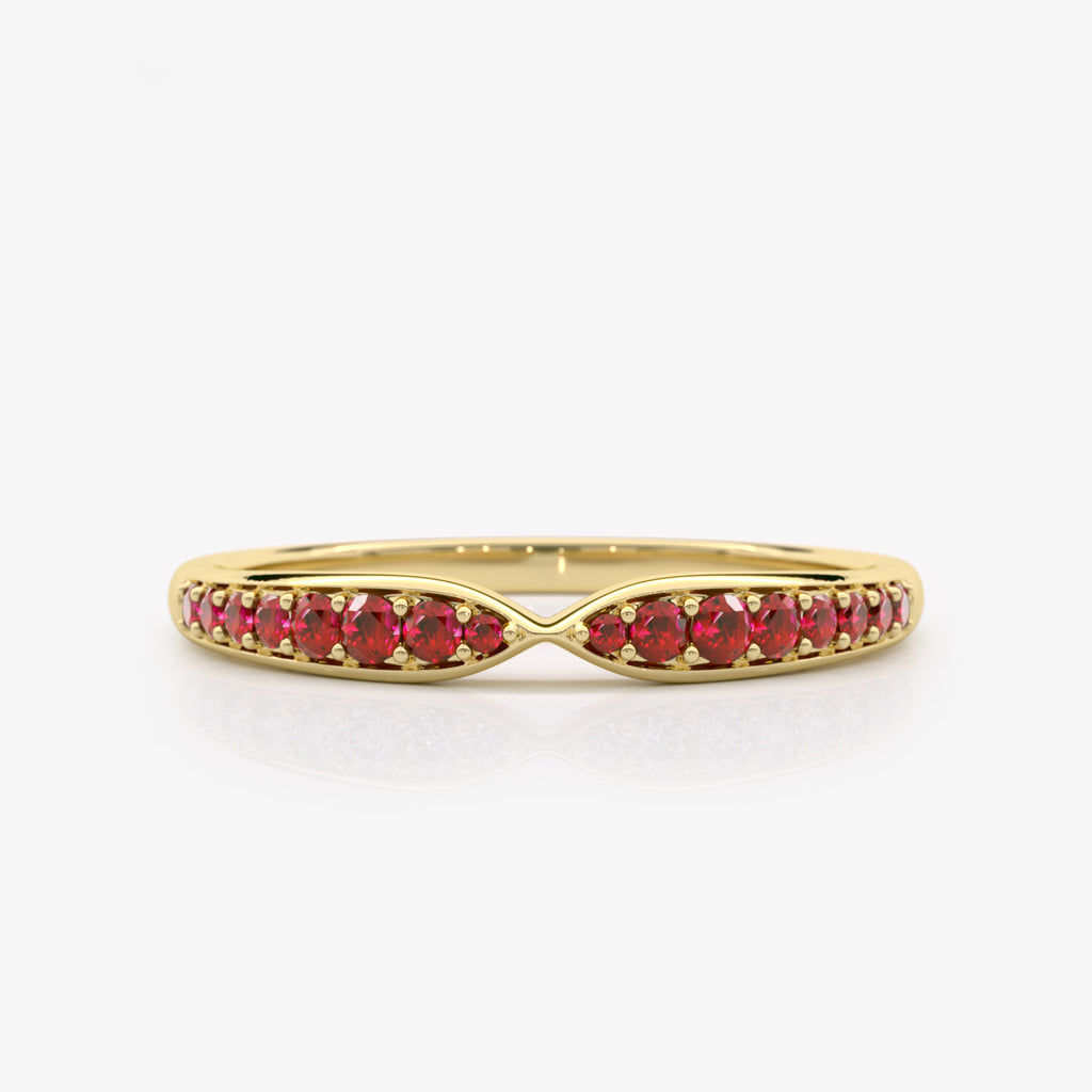 Ruby Infinity Wedding Band