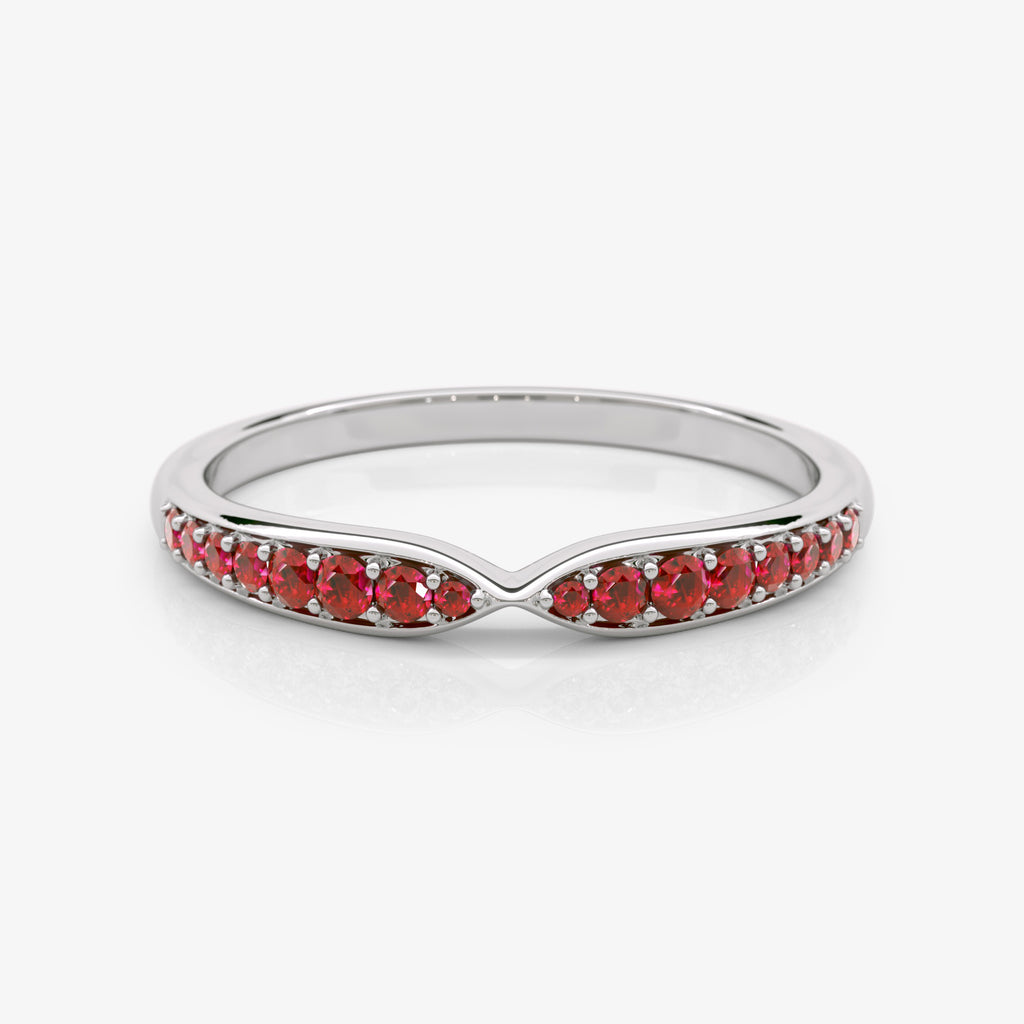 Ruby Infinity Wedding Band