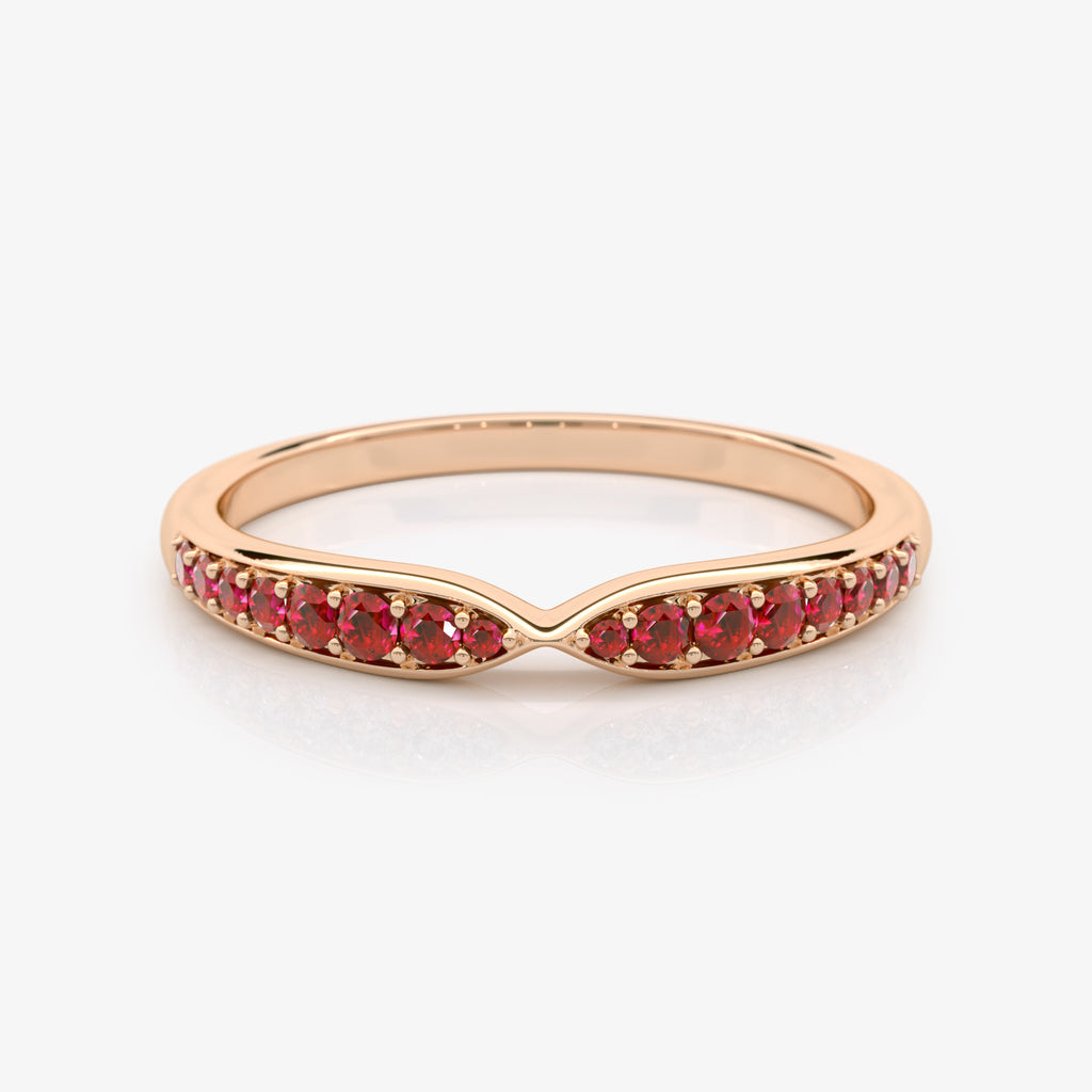 Ruby Infinity Wedding Band