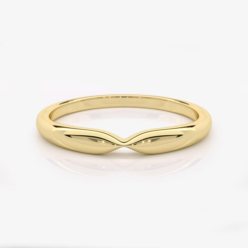 14K White Gold Wedding Band