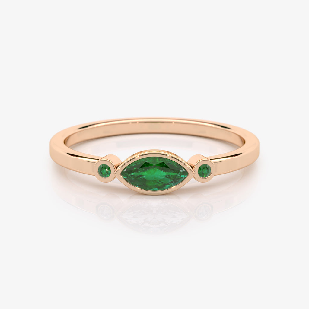 Modern Emerald Ring