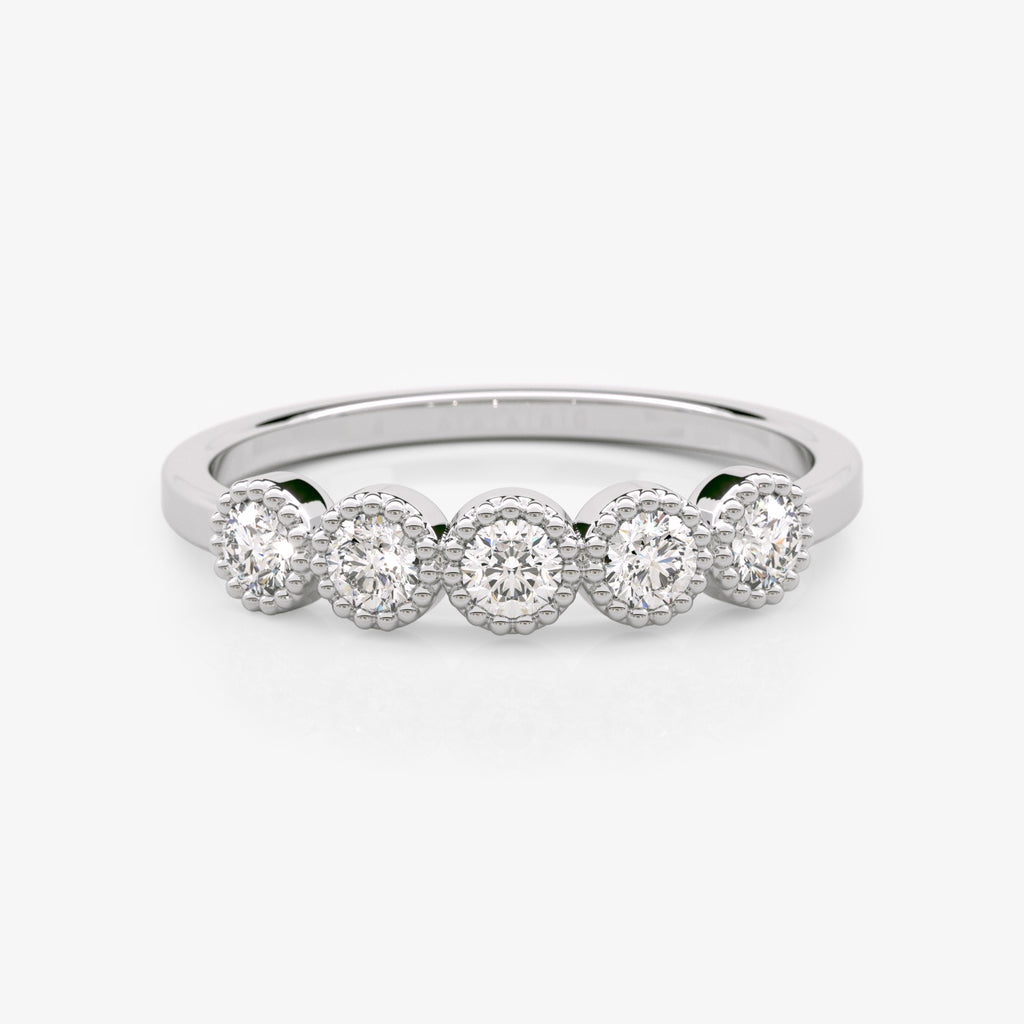 Bezel Set Diamond Wedding Ring