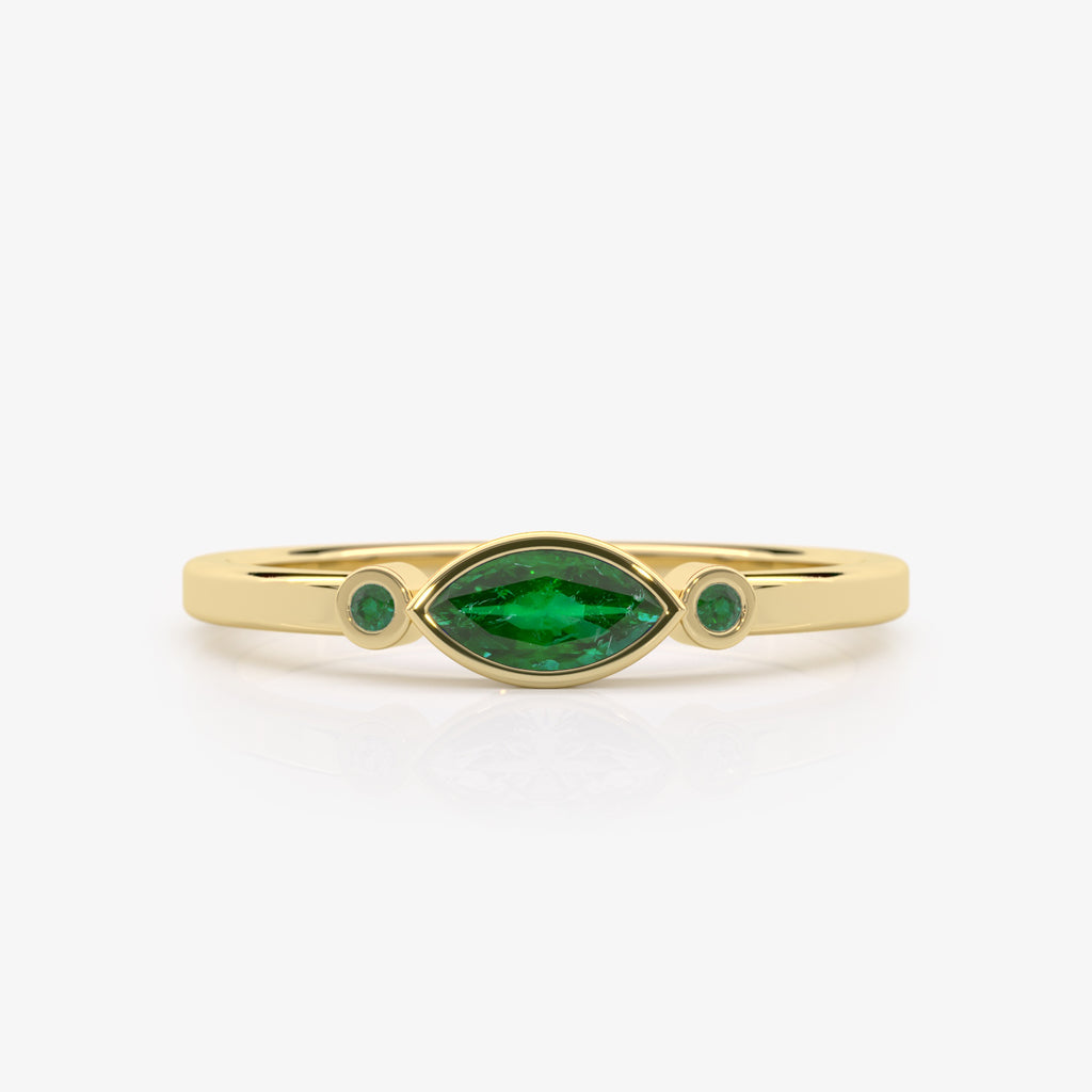 Modern Emerald Ring