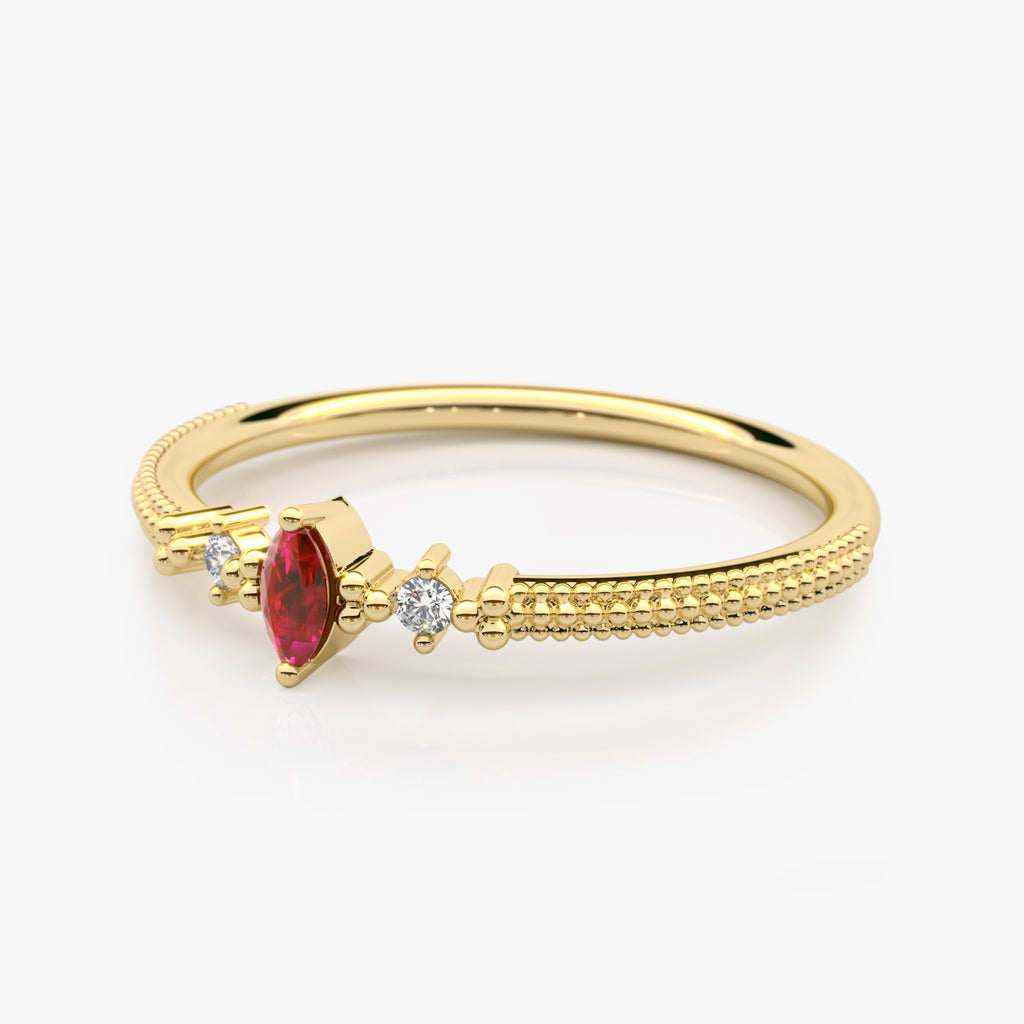 Art Deco Ruby Diamond Ring