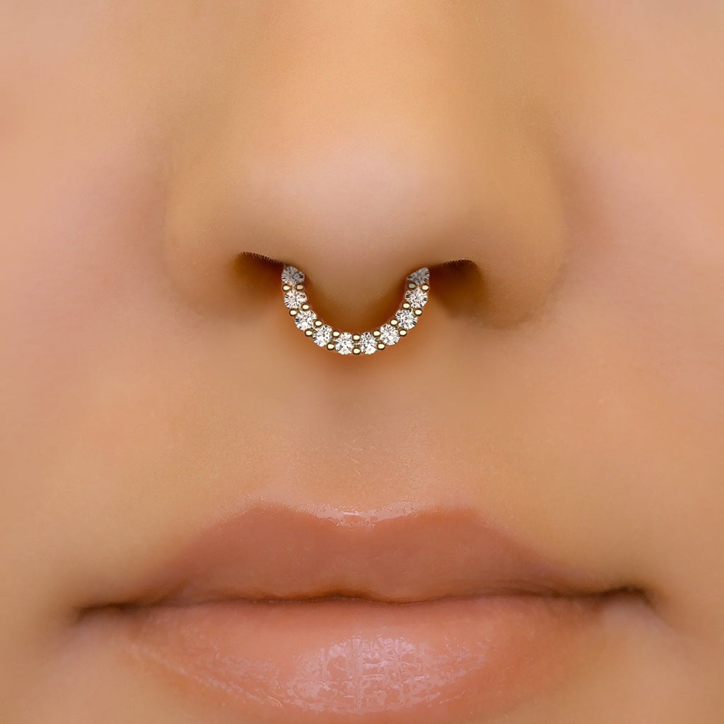 Classic Diamond Clicker Hoop Earring