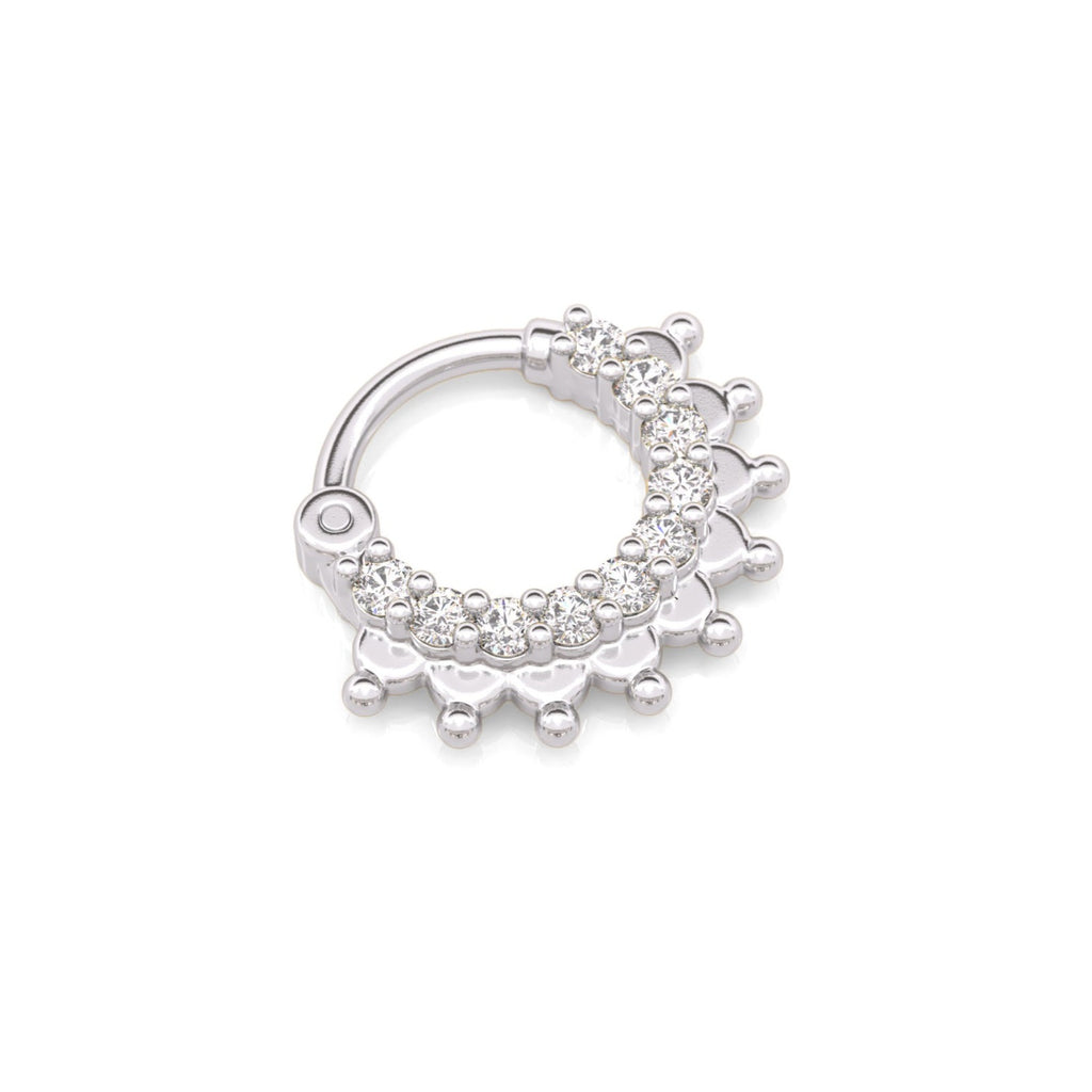 Indian Diamond Clicker Hoop Earring