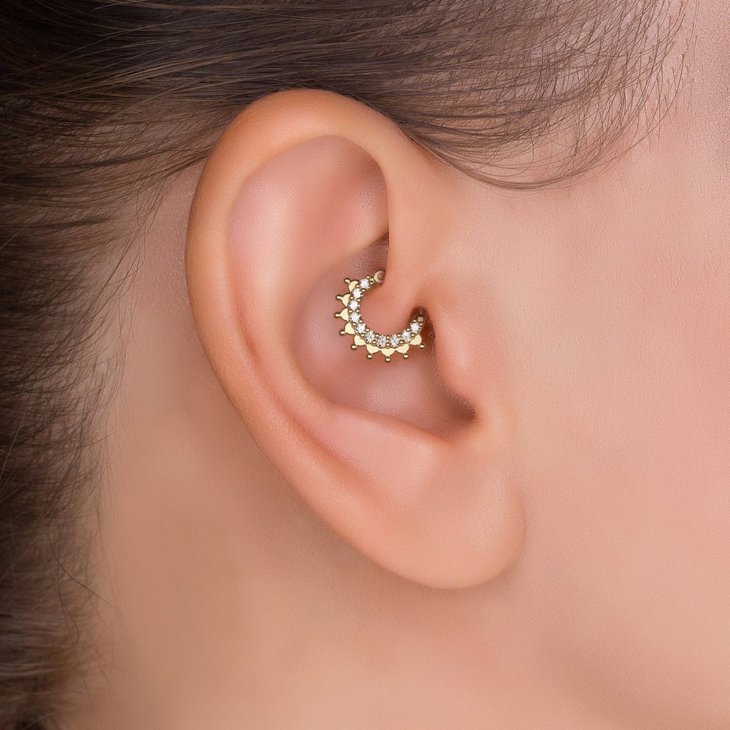 Indian Diamond Clicker Hoop Earring