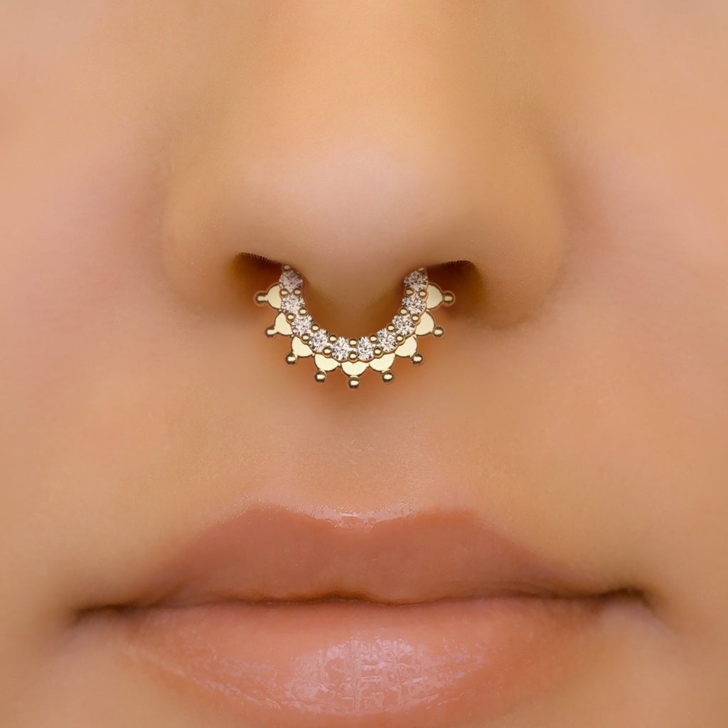 Indian Diamond Clicker Hoop Earring