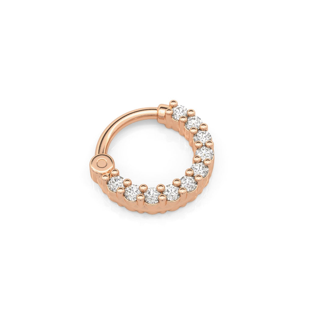 Classic Diamond Clicker Hoop Earring