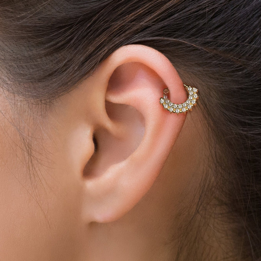 Statement Diamond Clicker Hoop Earring