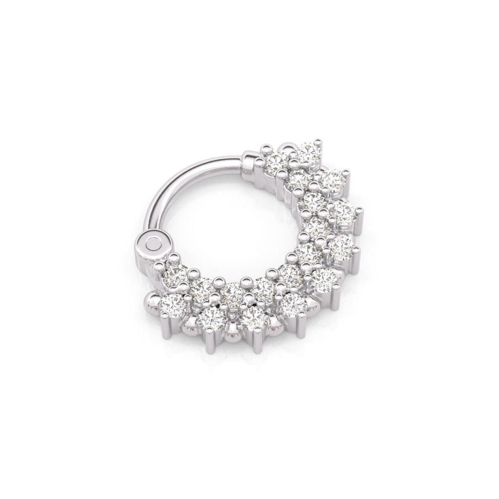 Statement Diamond Clicker Hoop Earring