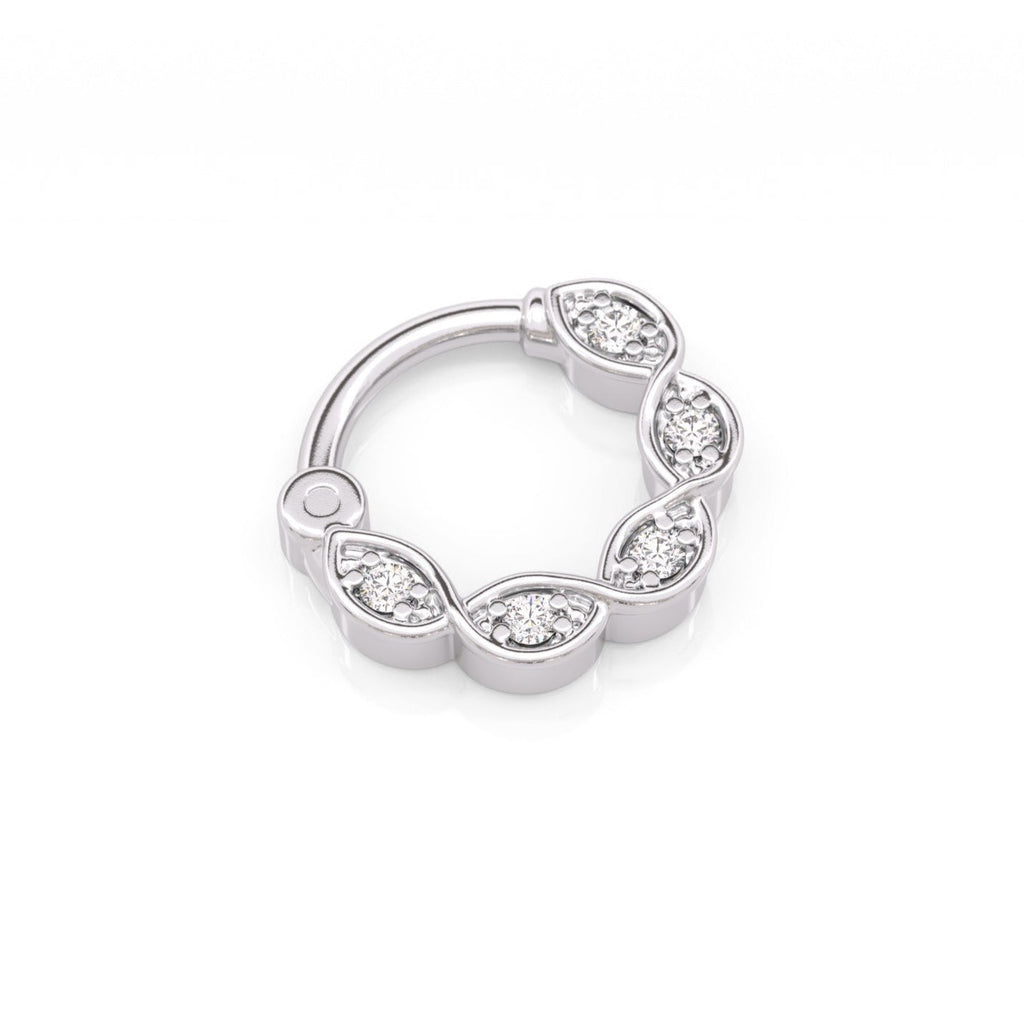 Diamond Rope Clicker Hoop Earring