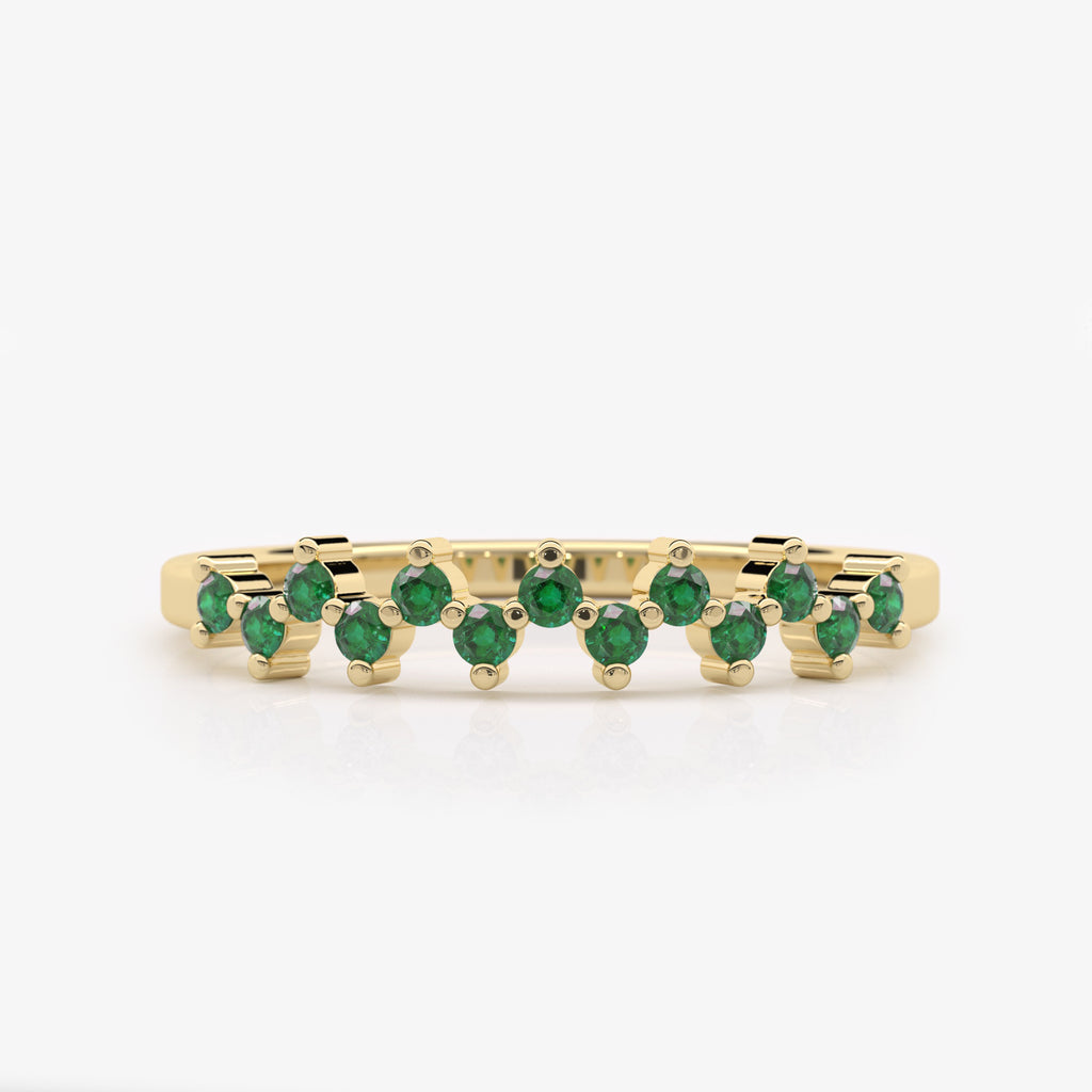 Zig-Zag Emerald Ring