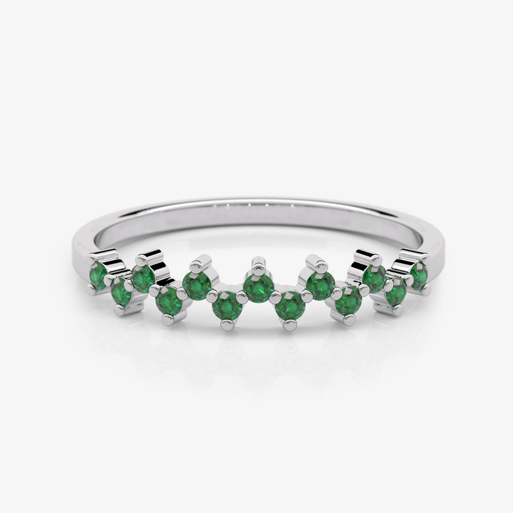 Zig-Zag Emerald Ring