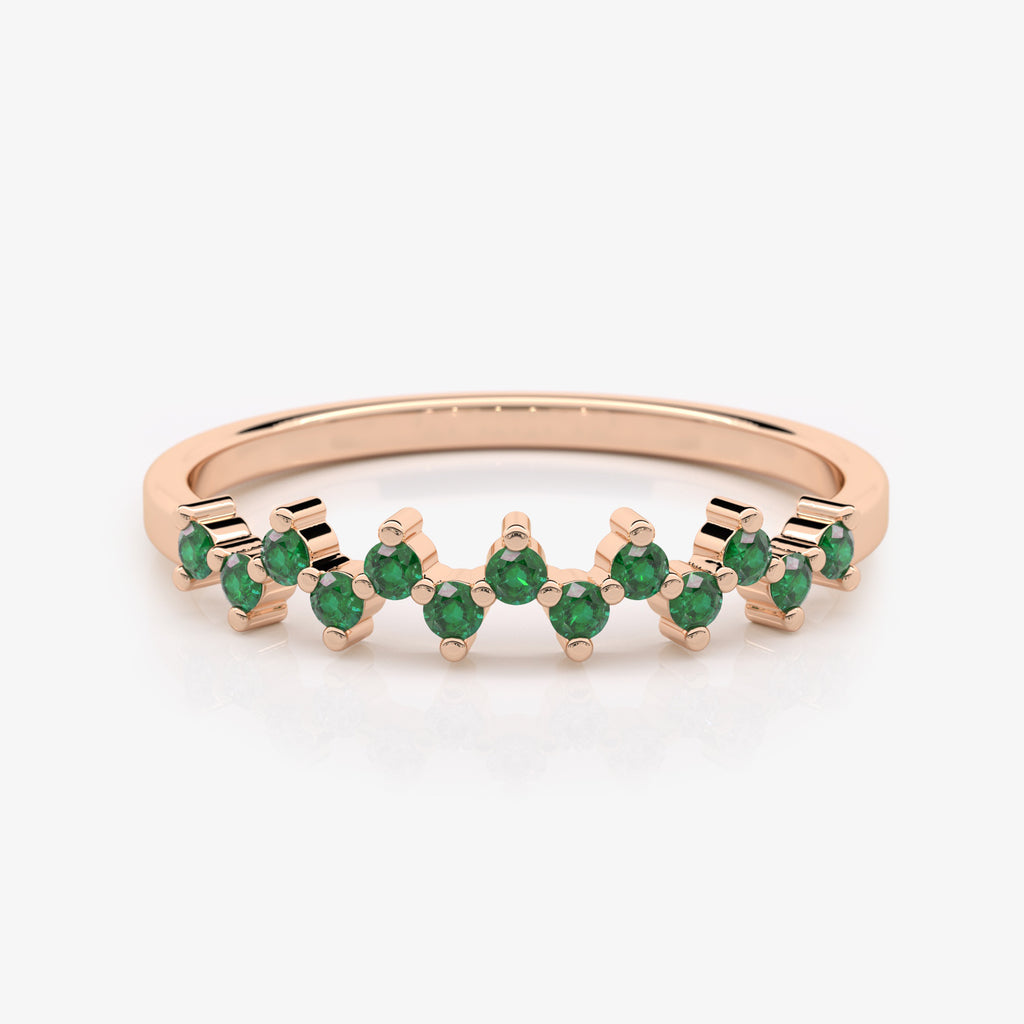 Zig-Zag Emerald Ring