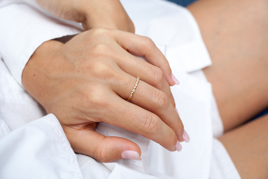 Minimalist Diamond Stacking Ring