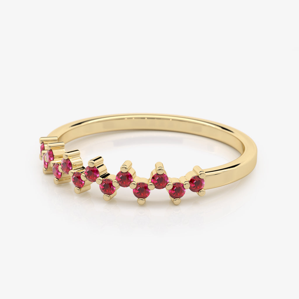 Zig-Zag Ruby Ring