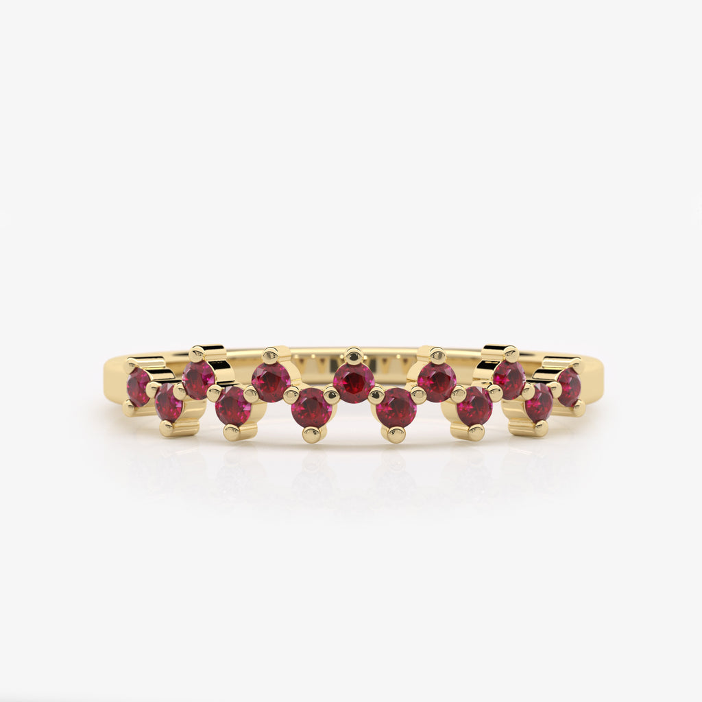 Zig-Zag Ruby Ring