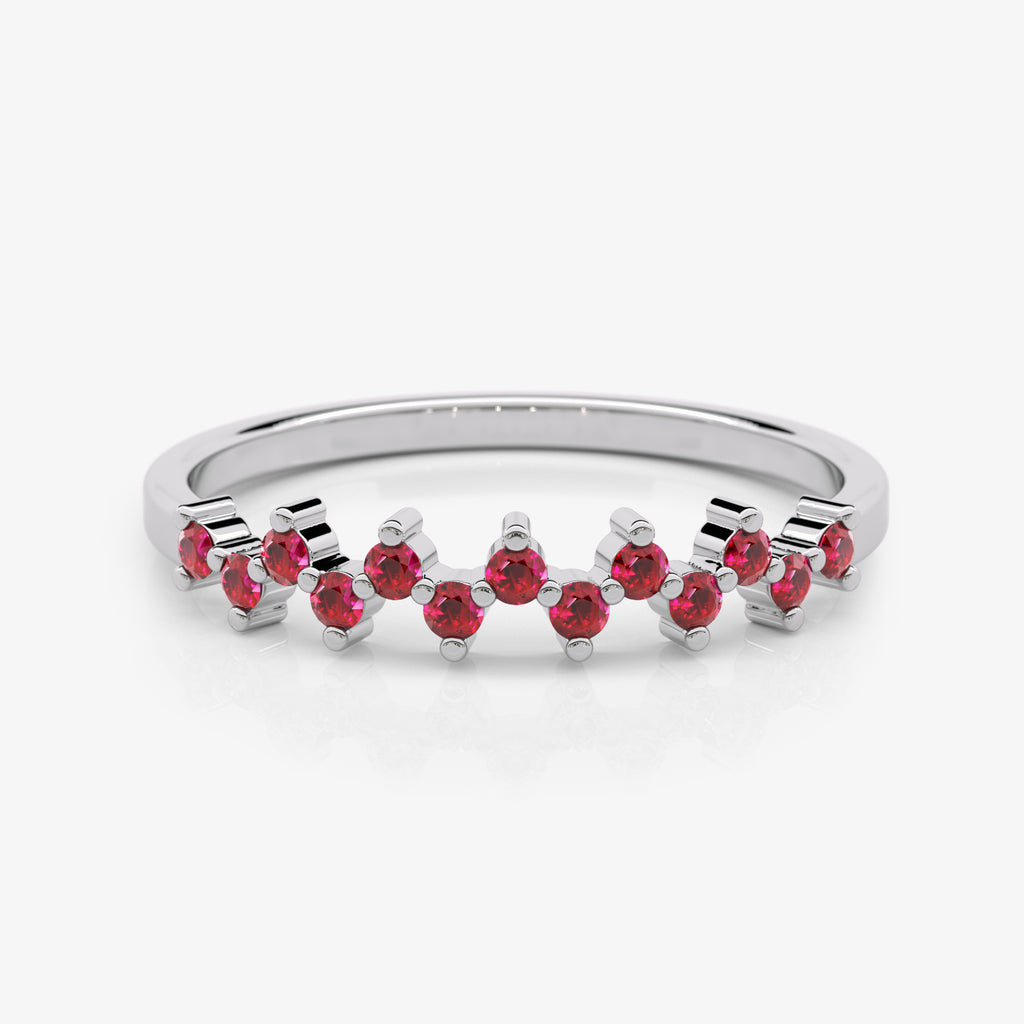 Zig-Zag Ruby Ring