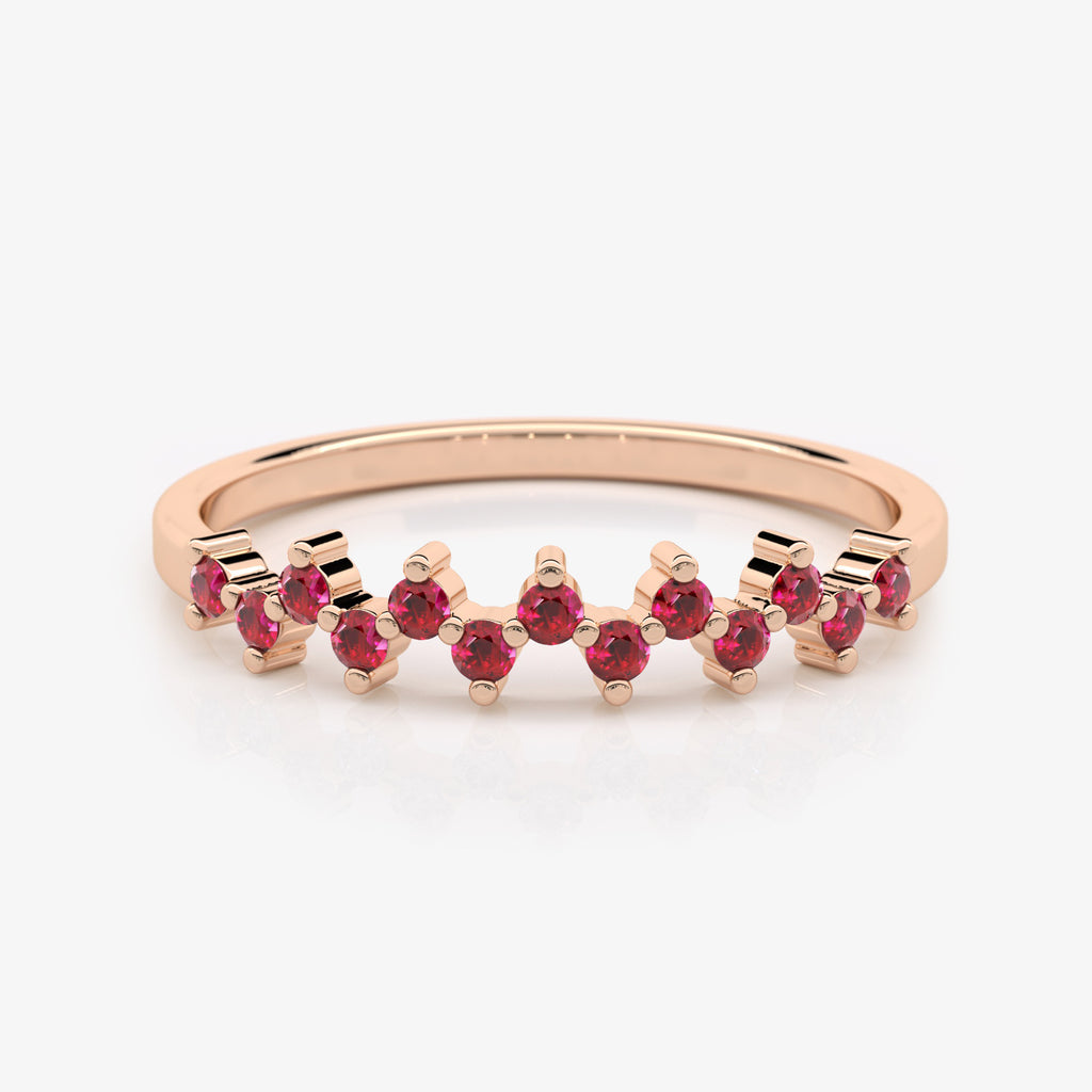 Zig-Zag Ruby Ring