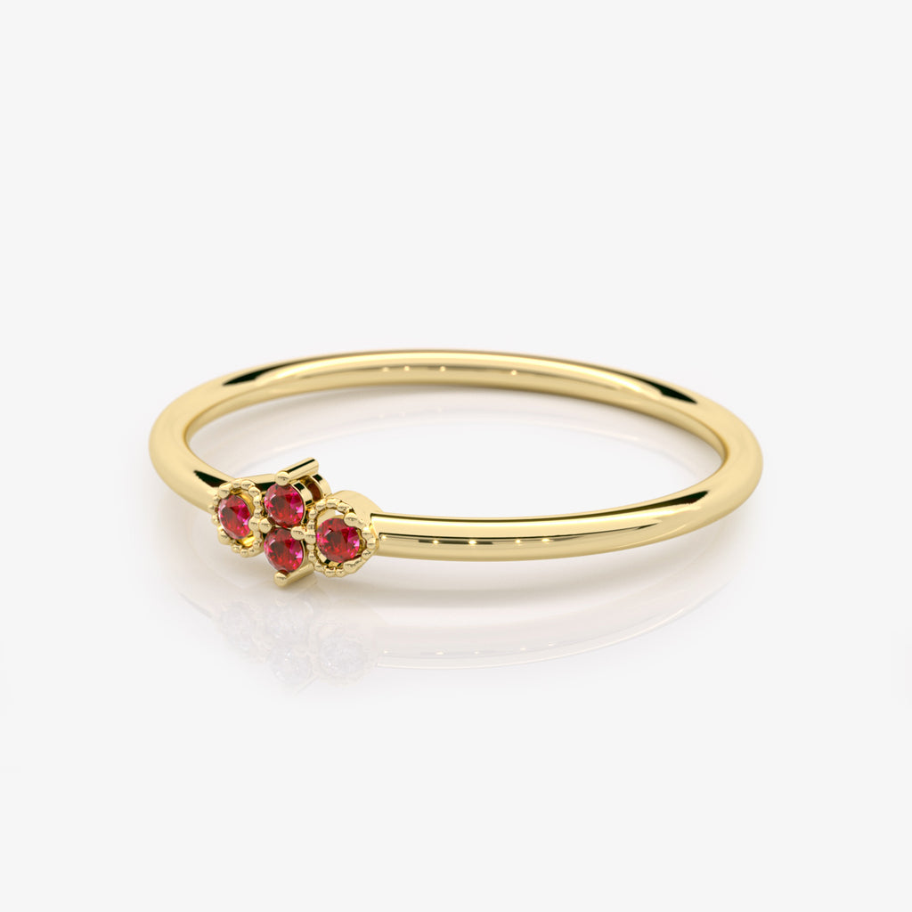 Thin Ruby Stacking Ring