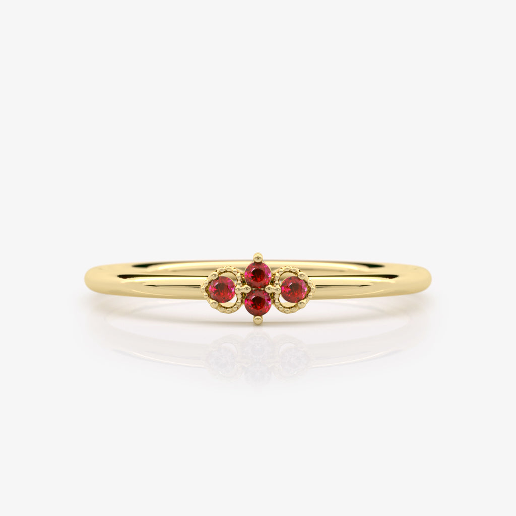 Thin Ruby Stacking Ring