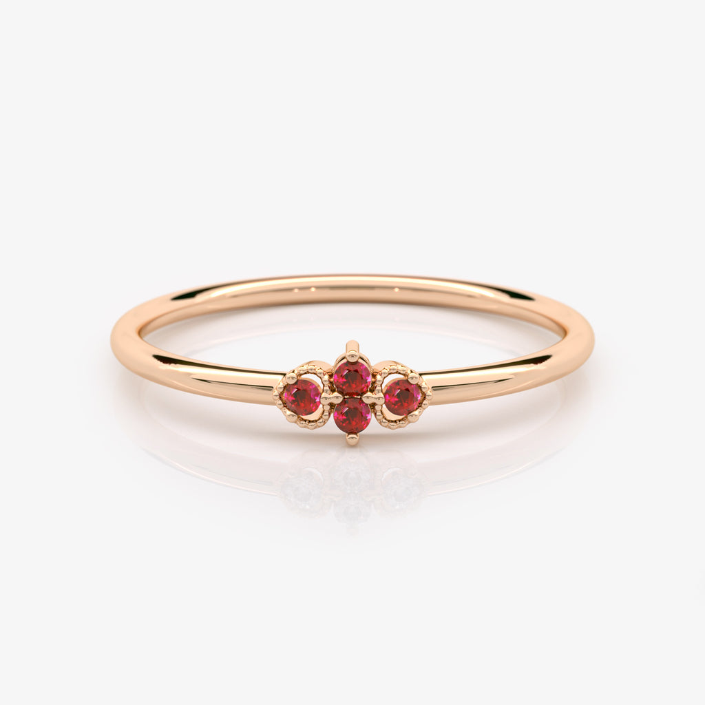 Thin Ruby Stacking Ring