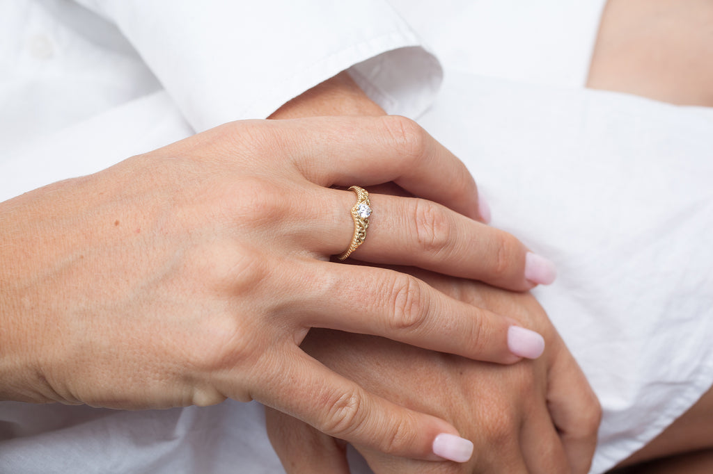 Lab Grown Diamond Chevron Ring