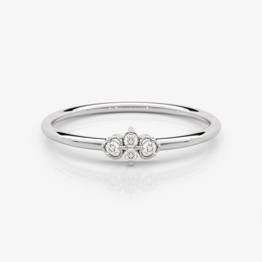 Thin Diamond Stacking Ring