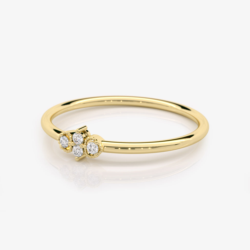 Thin Diamond Stacking Ring