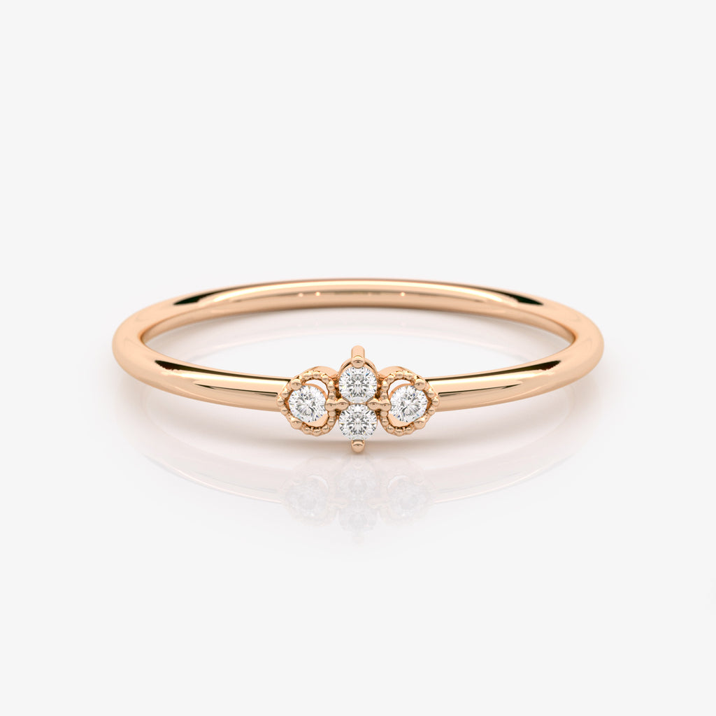 Thin Diamond Stacking Ring